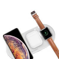 fashion Qi Fast Wireless Charger Stand Wireless Charging 3 in 1 Wireless Charger Station for Watch Series