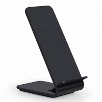 New Fashion Desktop Black Color Wireless Mobile Phone Charger with 2 Coils Qi Charging Standard for all Qi-Enabled Cell Phones