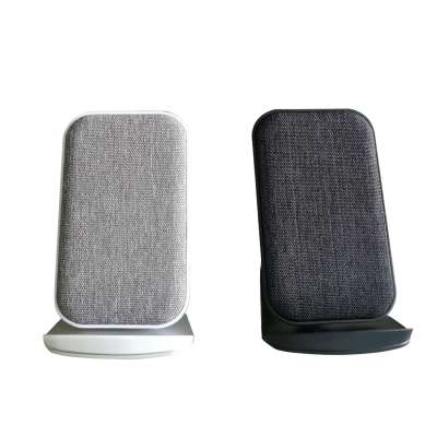 New product fabric surface wireless charger stand for Iphone for Samsung phone