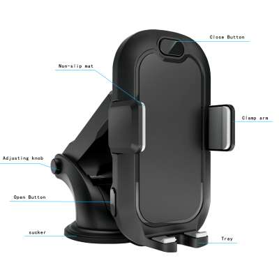 Amazon bestseller mobile phone fast car holder wireless charging for samsung phone